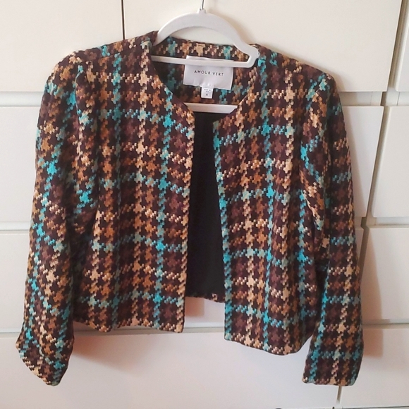 Amour Vert Jackets & Blazers - Amour Vert Claudia Upcycled Jacket plaid blazer